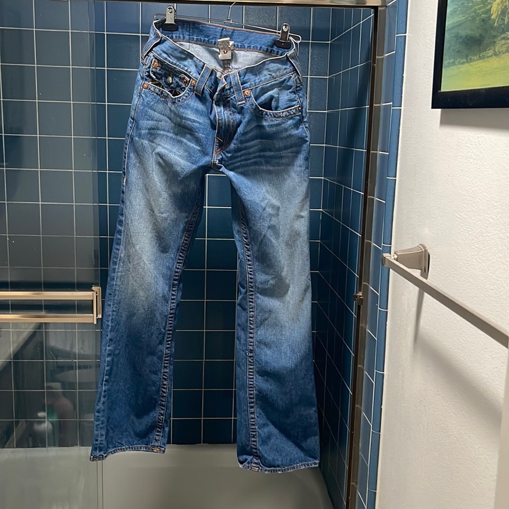 True religion boot, cut size 31 blue jeans